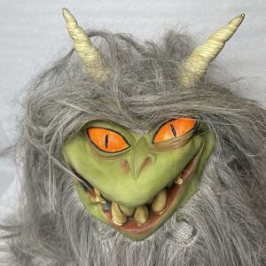 2003 The Paper Magic Group Shrunken Head Halloween Full Rubber Mask Demon Adult